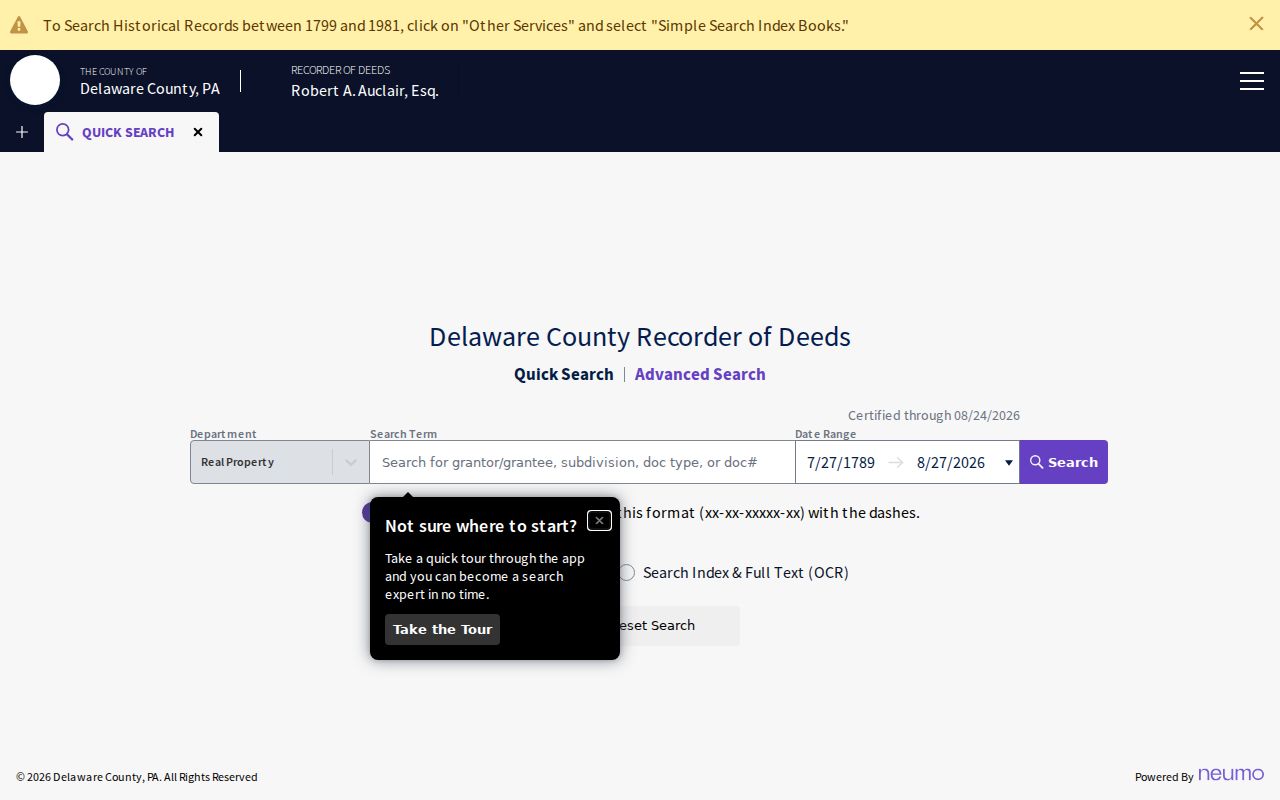 Radnor Township street directory Recorder Cloud Search quick search